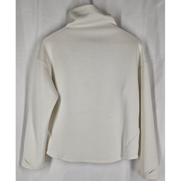 BUFFBUNNY COLLECTION WOMEN'S WHITE PULL-OVER TURTLENECK SWEATSHIRT – SIZE SMALL - Picture 2 of 8
